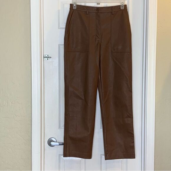 Wilfred Free Aritzia Lucy Mocha Sorbet Moka Pants Size 8 - Picture 1 of 9